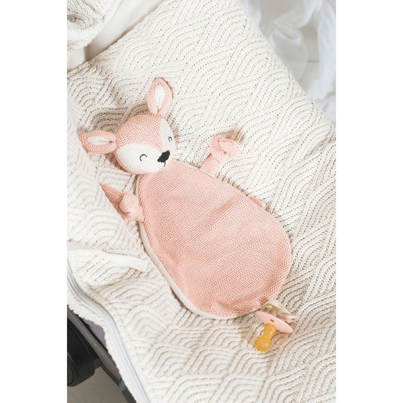 Jollein - Kuscheltuch Strick Hirsch Pale Pink