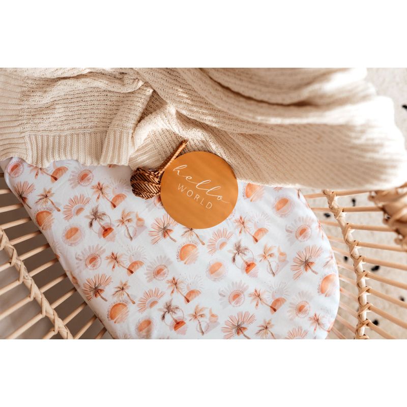 Snuggle Hunny - Spannbezug für Wiege, Kinderwagen & Wickelmatte Paradise