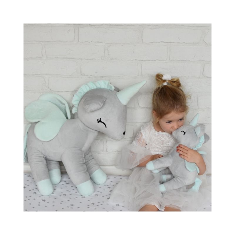 Melootka - Plüsch Einhorn XL grau