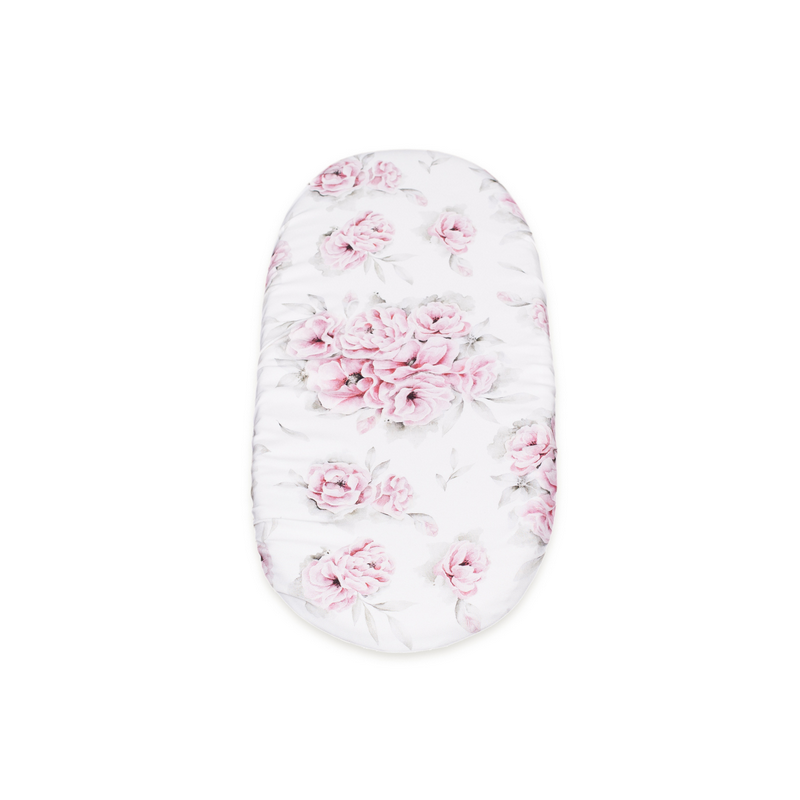 Qbana Mama - Spanntuch für Wiege / Moseskorb / Kinderwagen Blossom