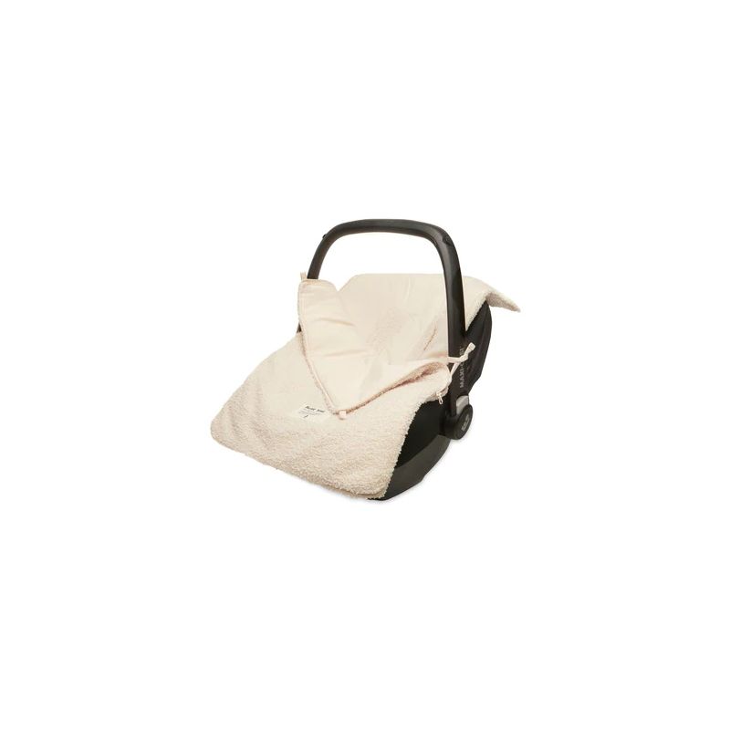 Jollein - Autoschale Fusssack Strickoptik Basic Teddy Naturel
