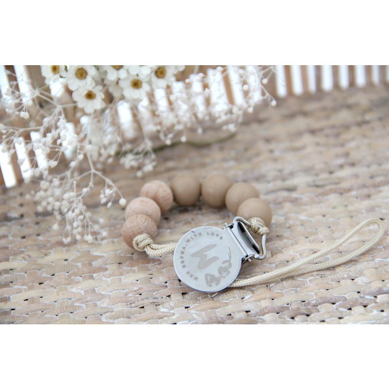 Mrs Ertha - Schnuller Clip Beige