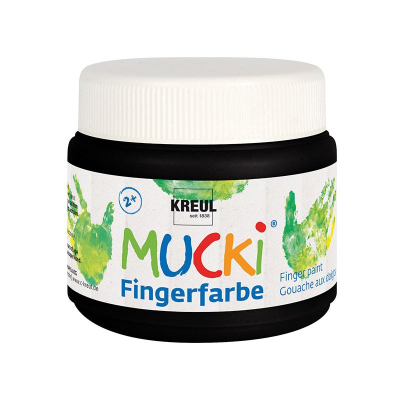 KREUL - MUCKI Fingerfarbe Schwarz, 150 ml