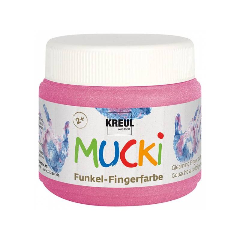 KREUL - MUCKI Funkel-Fingerfarbe Feenstaub-Rosa 150 ml