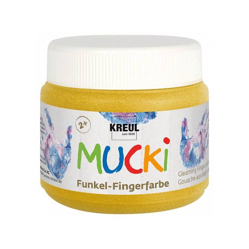 KREUL - MUCKI Funkel-Fingerfarbe Goldschatz , 150 ml