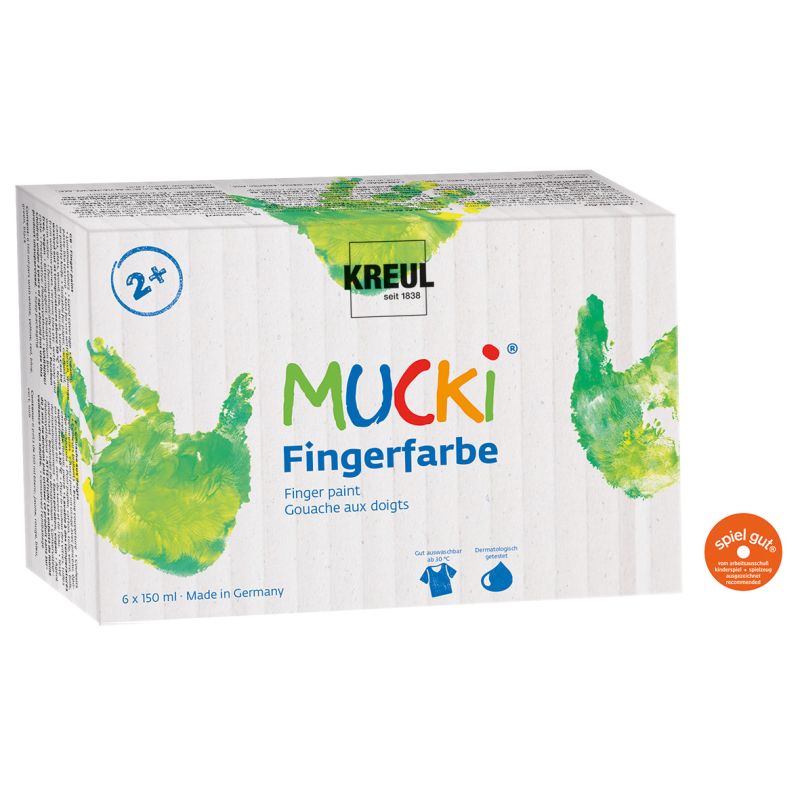 KREUL - MUCKI Fingerfarbe 6er Set 150 ml