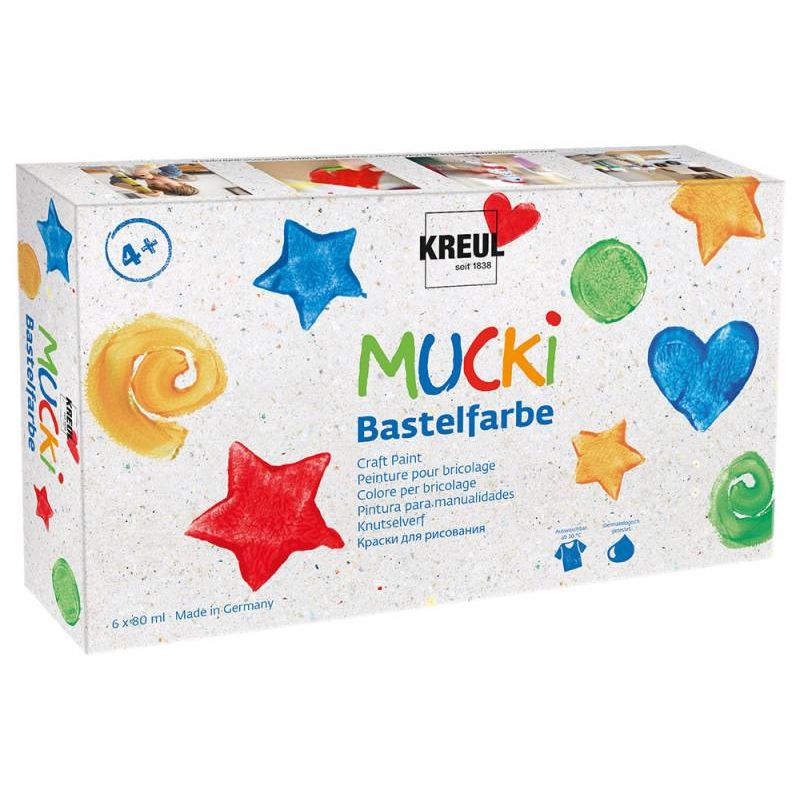 KREUL - MUCKI Bastelfarbe 6er Set 80 ml