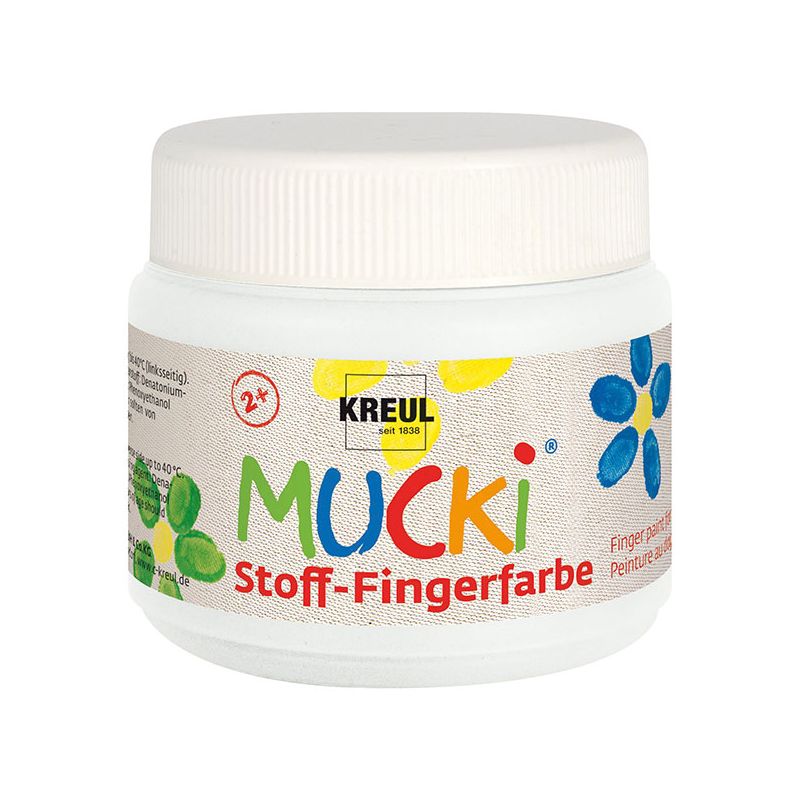 KREUL - MUCKI Stoff-Fingerfarbe weiß, 150 ml