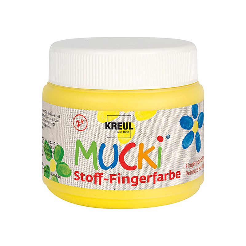 KREUL - MUCKI Stoff-Fingerfarbe gelb, 150 ml