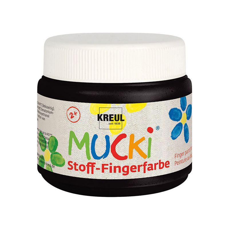 KREUL - MUCKI Stoff-Fingerfarbe schwarz, 150 ml