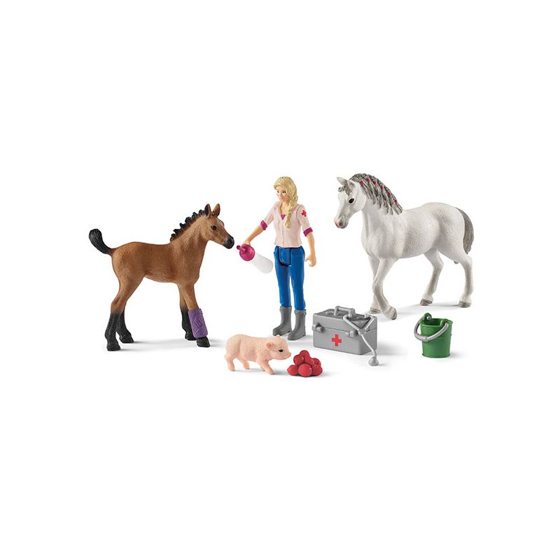 Schleich 42486 Farm World - Arztbesuch bei Stute und Fohlen