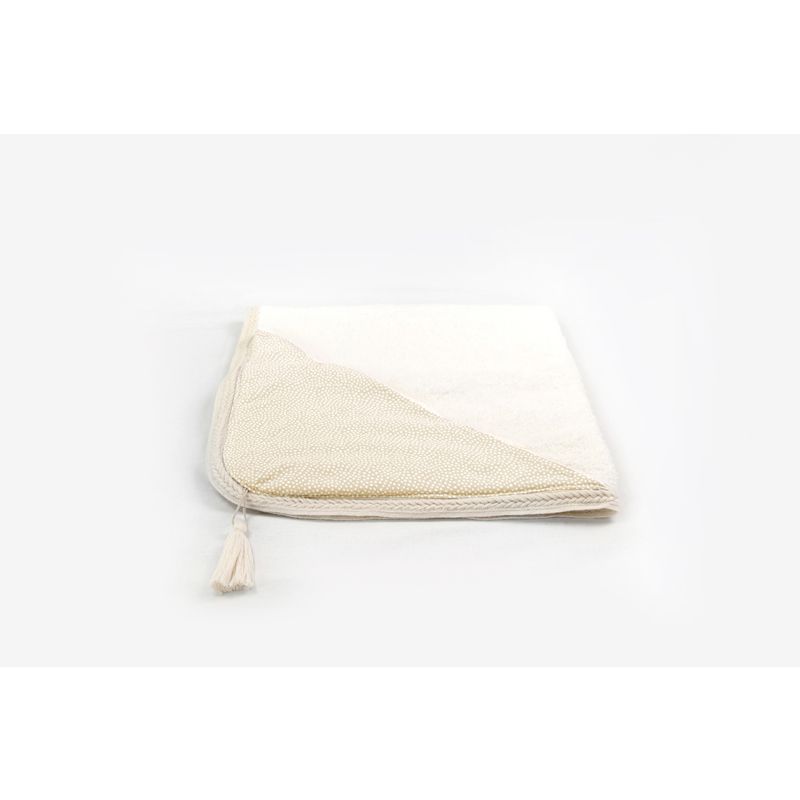 Mrs Ertha - Kapuzen- Badetuch Baby Beige Dots