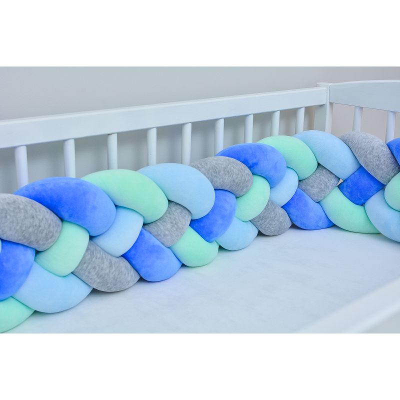 Sparrow - Bettschlange extrabreit Melange - mint - blau - babyblau