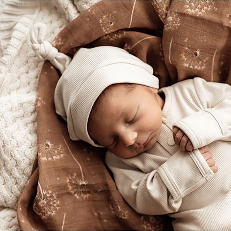 Snuggle Hunny - Newborn Beanie Ripped Halo Creme