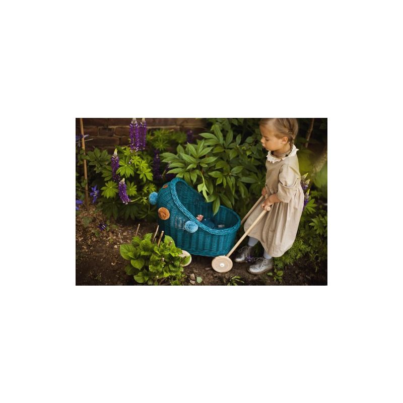 Lilu - Puppenwagen Petrol mit Pommel