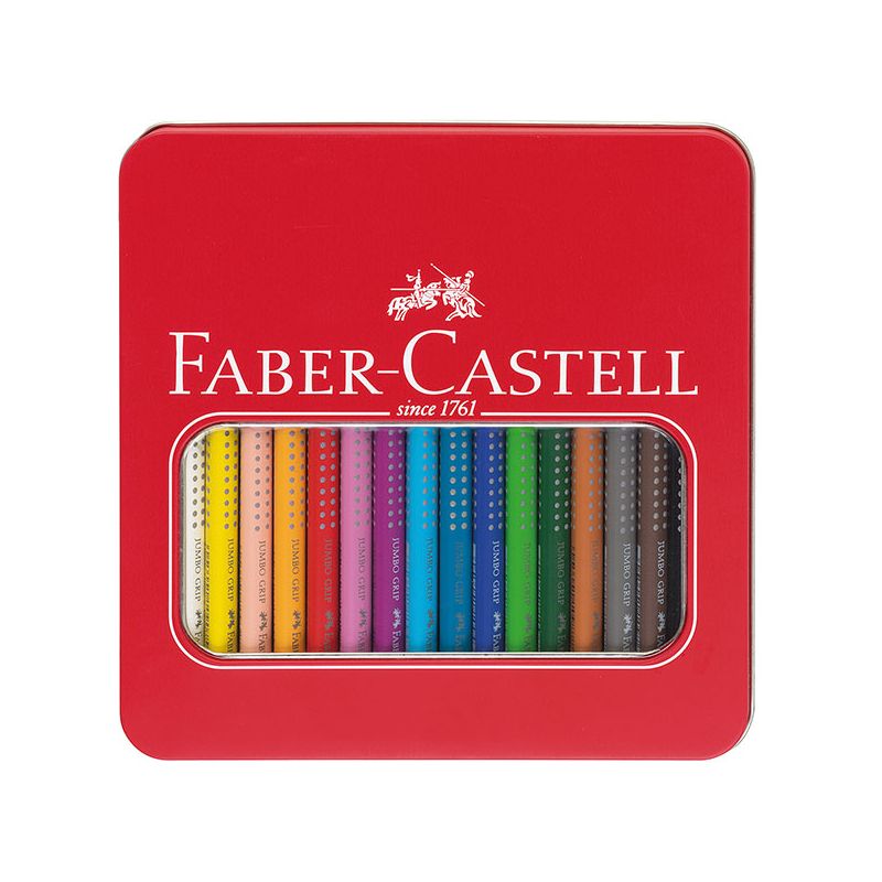 Faber-Castell - Jumbo Grip Buntstift, 16er Metalletui