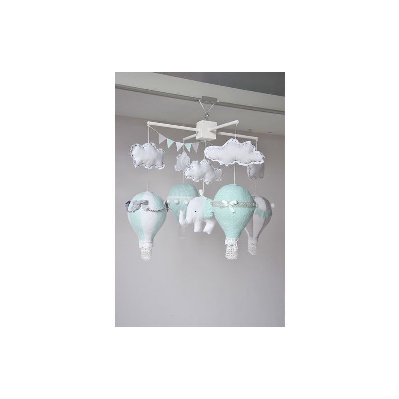 Baby Zebra - Mobile Mint Sky