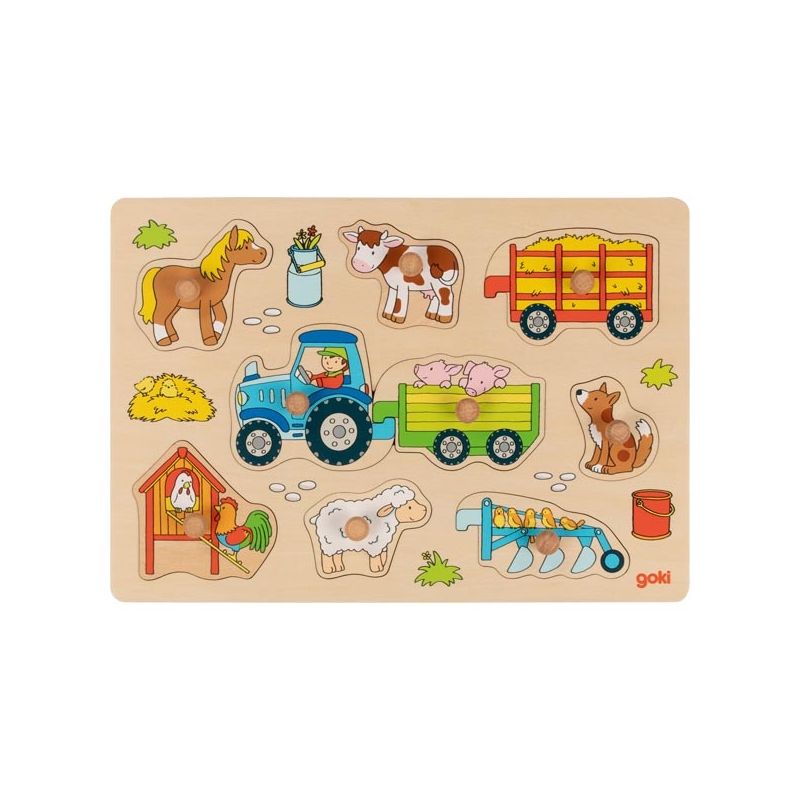 goki - Steckpuzzle Bauernhof