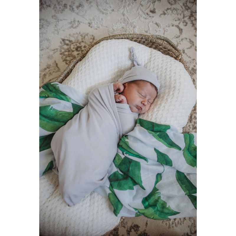 Snuggle Hunny - Swaddledecke Alaskagrau mit Beanie