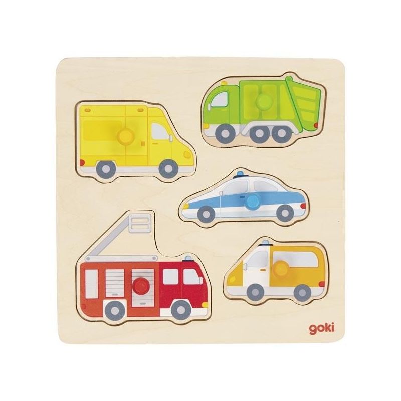 goki - Steckpuzzle Fahrzeuge