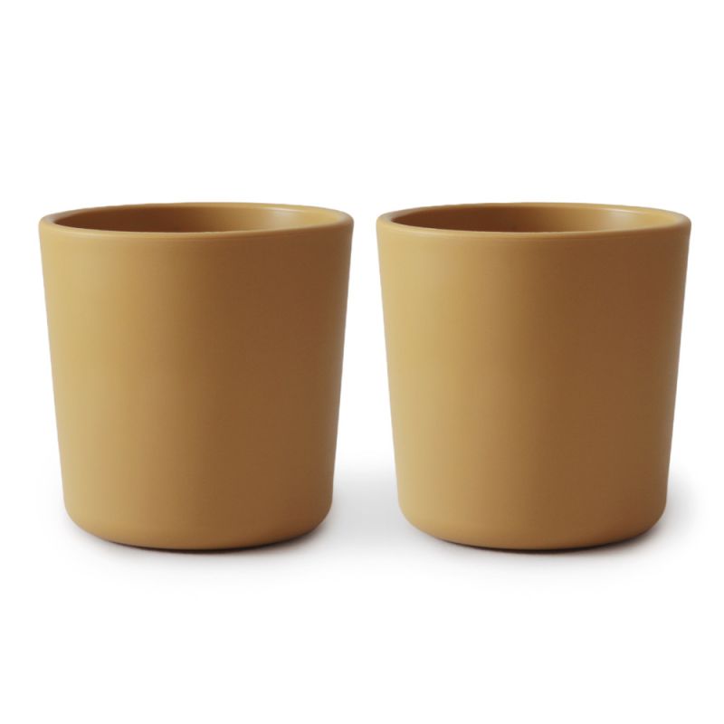 Mushie - 2er Set Trinkbecher Mustard