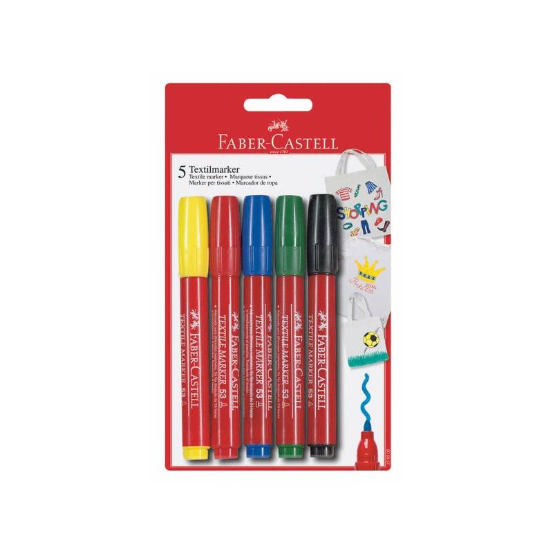 Faber-Castell - Textilmarker 5er Set