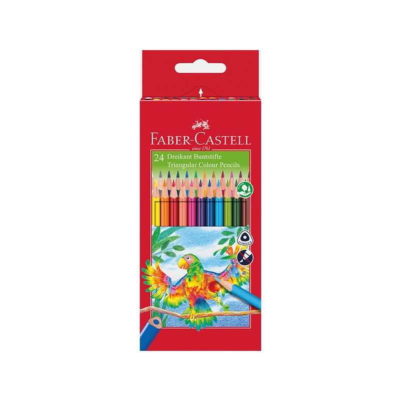 Faber-Castell - Farbstifte dreikant 24er Set