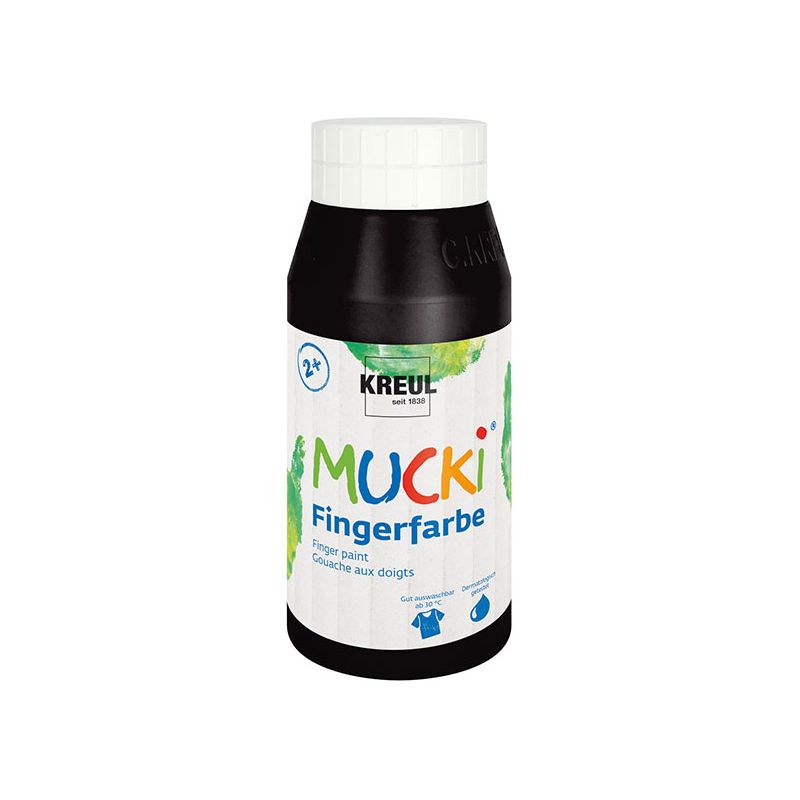 KREUL - MUCKI Fingerfarbe schwarz, 750 ml
