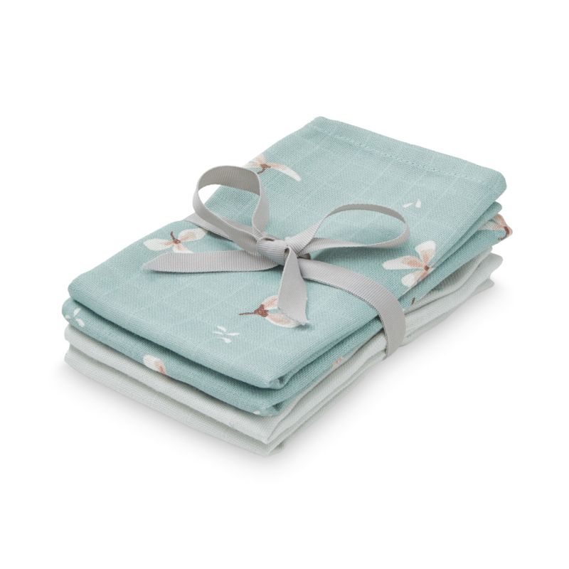Cam Cam Copenhagen Muslin 4er Set kleine Spucktücher Mix Mix Windflower Blue, Etoile Blue