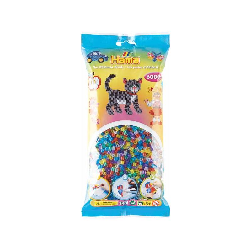 Hama - Midi Bügelperlen Gltter gemischt 6000 Stk