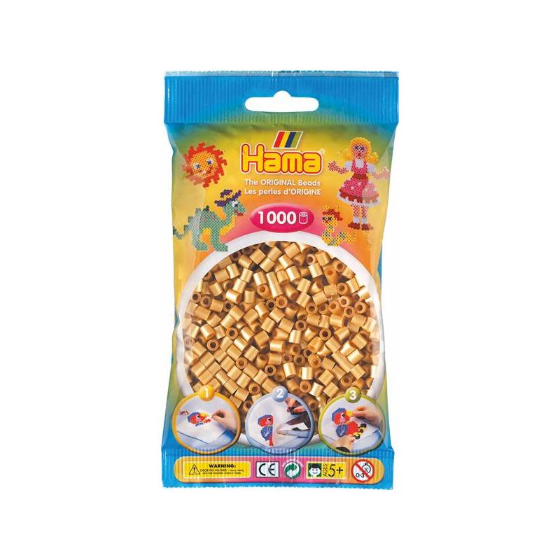 Hama - Midi Bügelperlen gold Perlen 1000 Stk