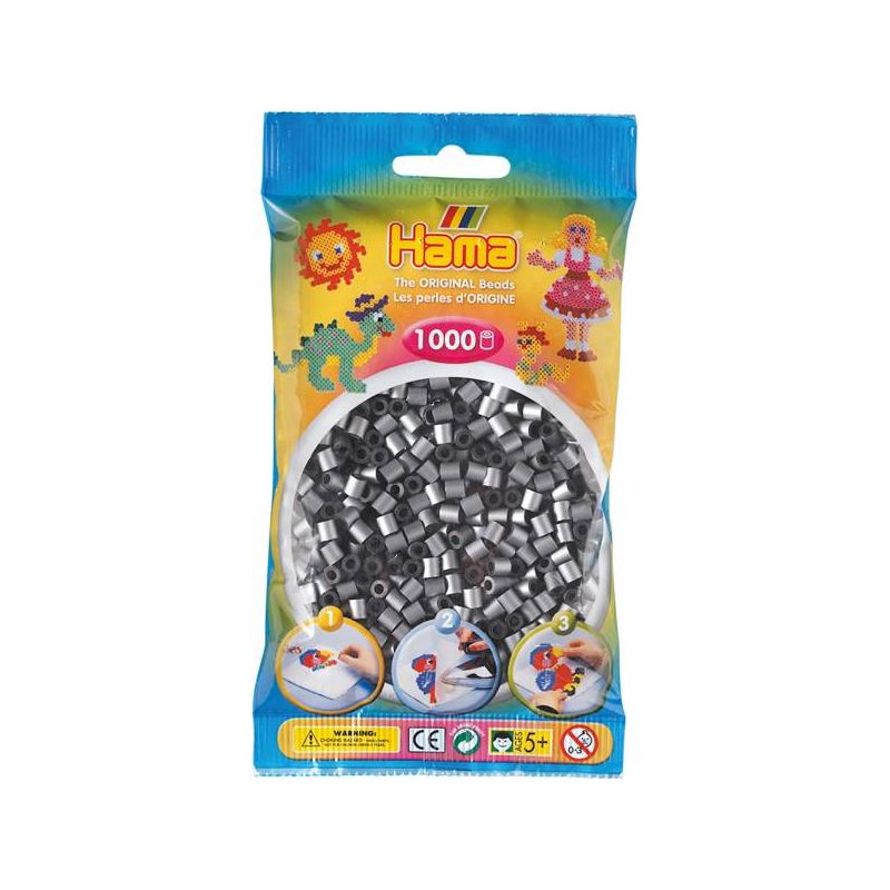 Hama - Midi Bügelperlen silber Perlen 1000 Stk