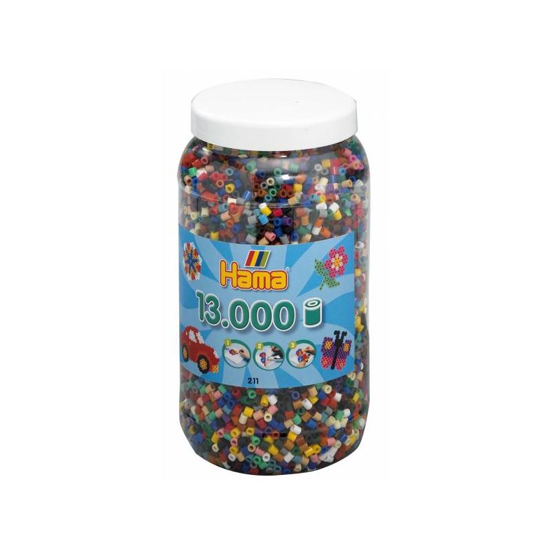 Hama - Midi Bügelperlen volltonmix 13000 Stk