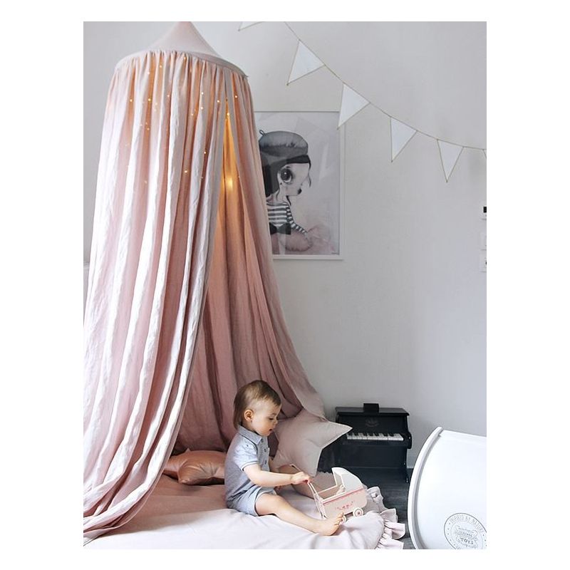 Cotton & Sweets - Baldachin pure Nature puderrosa Leinen