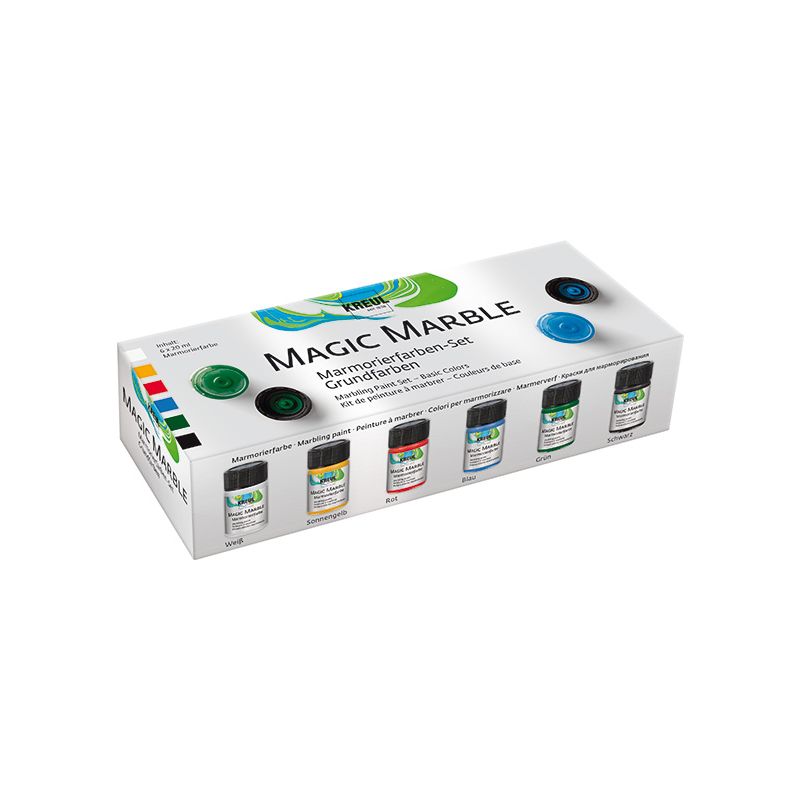 KREUL - Magic Marble Marmorierfarben Set Grundfarben 6 x 20 ml