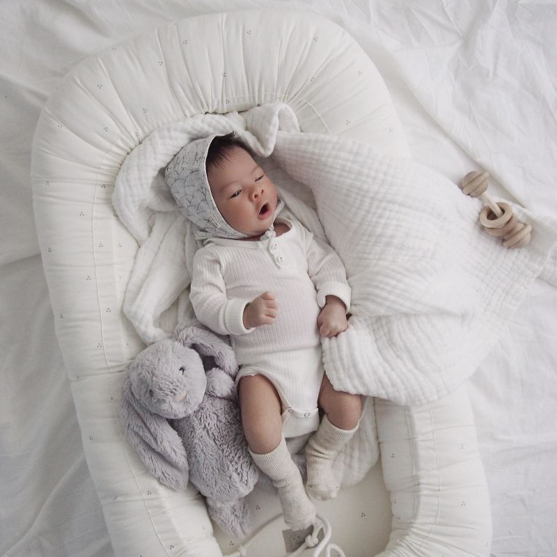 Cam Cam Copenhagen Babynest Dot creme grey