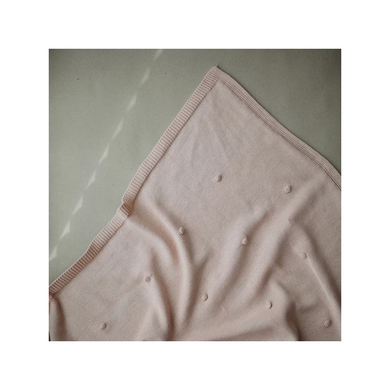 Mushie - Strickdecke Dots Blush