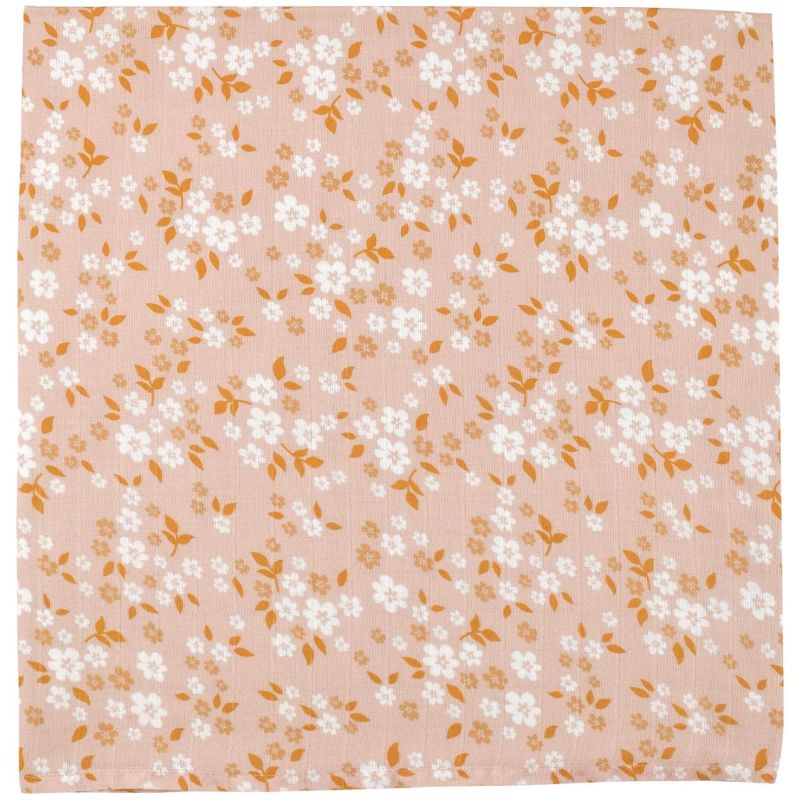 The mini scout - Muslin Swaddle Whimsy Floral Peach