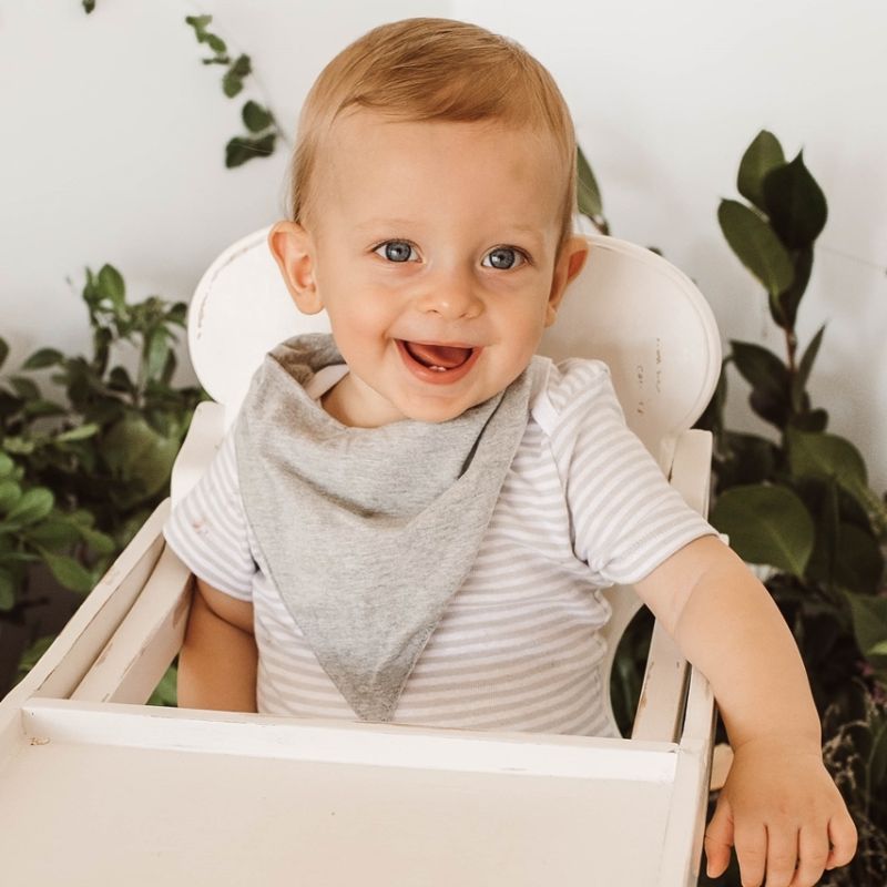 Snuggle Hunny - Bandana Lätzchen Grau