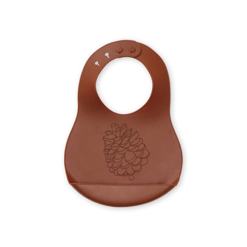 Cam Cam Copenhagen - Silikon- Lätzchen Tannenzapfen Pinecone Caramel