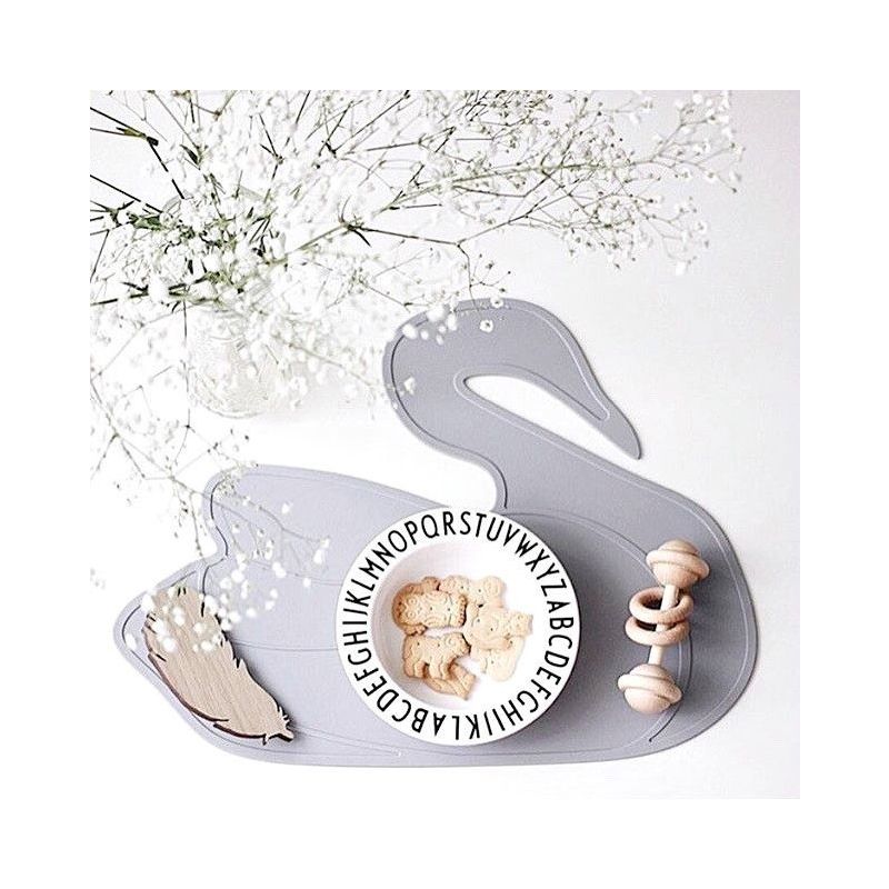 Lille Vilde - Tischset Schwan grau