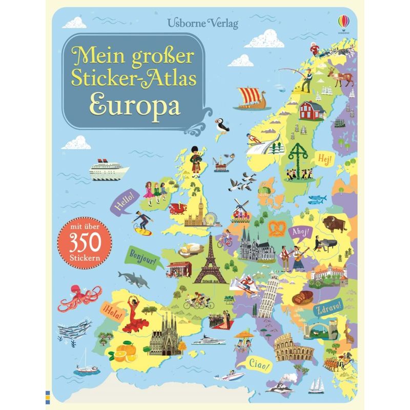 Usborne Verlag - Mein großer Sticker-Atlas: Europa