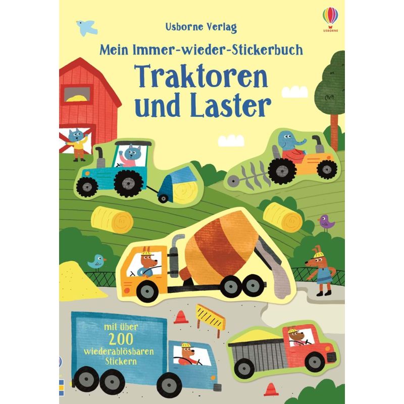 Usborne Verlag - Mein Immer-wieder-Stickerbuch: Traktoren und Laster