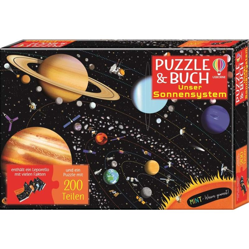 Usborne Verlag - Wissen gewinnt! Puzzle & Buch: Unser Sonnensystem