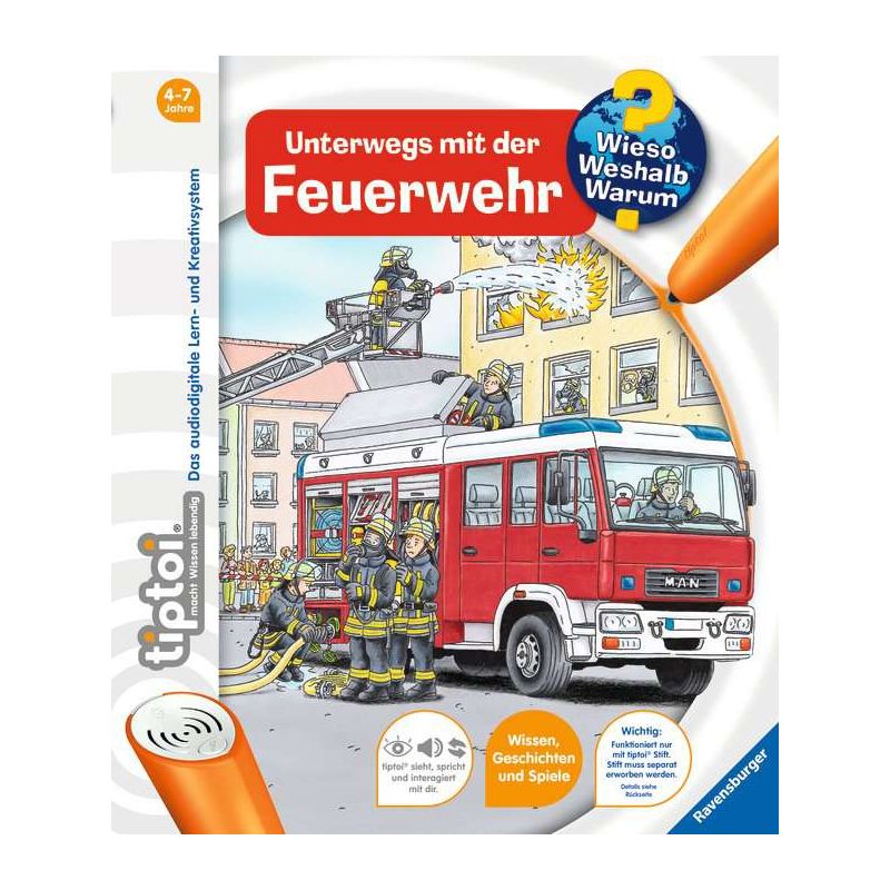 Ravensburger tiptoi® - Wieso? Weshalb? Warum? Unterwegs mit der Feuerwehr