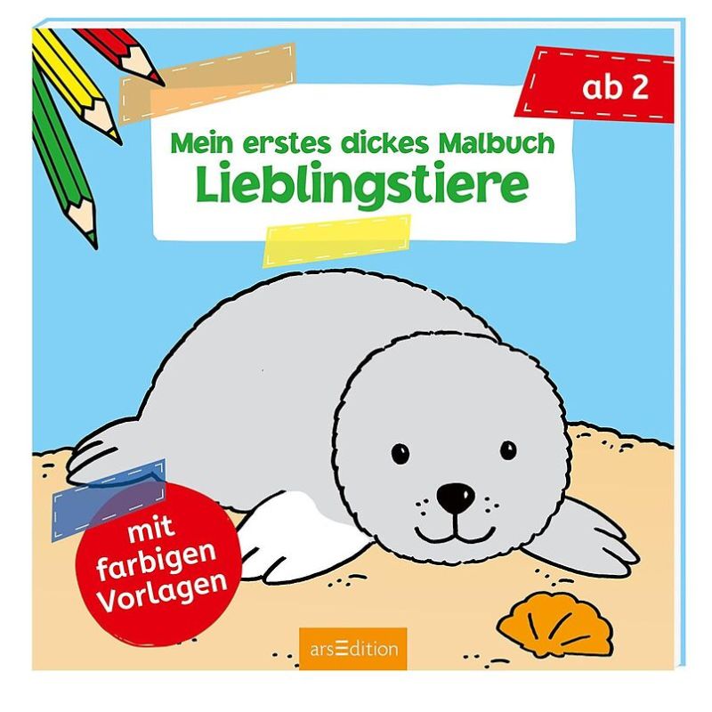 arsEdition - Mein erstes dickes Malbuch Lieblingstiere