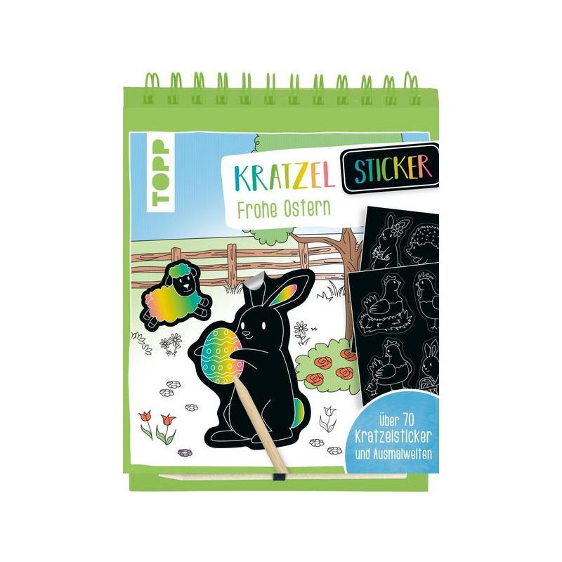 TOPP Verlag - Kratzel-Stickerbuch Ostern