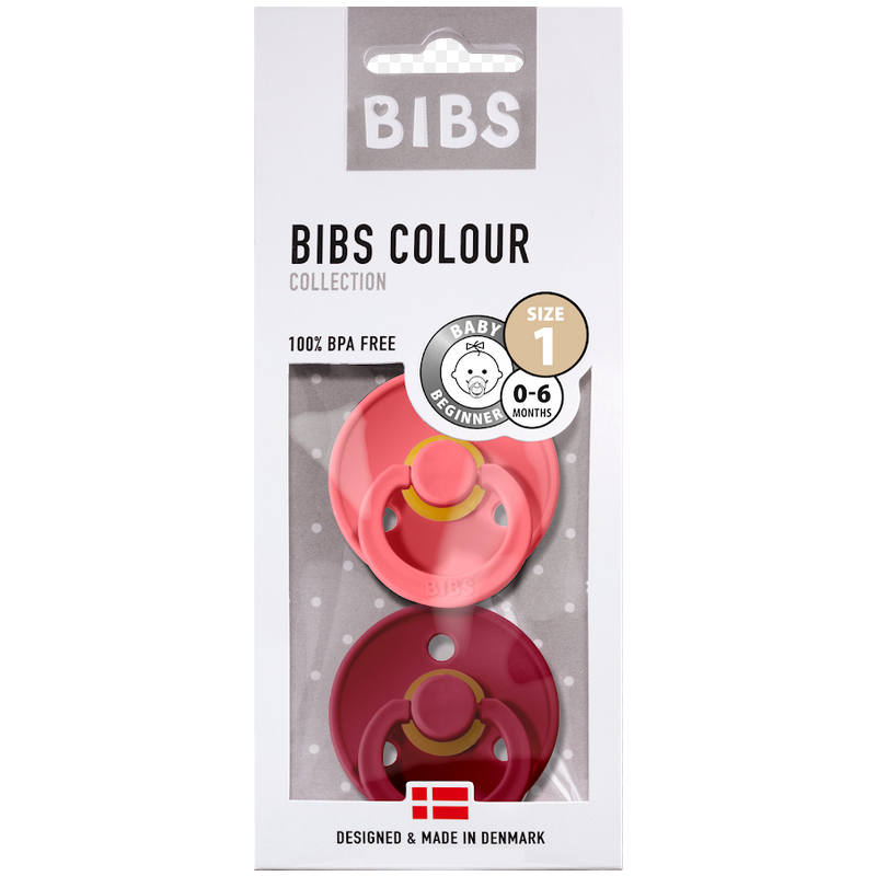 BIBS - Coral / Ruby Gr. 1