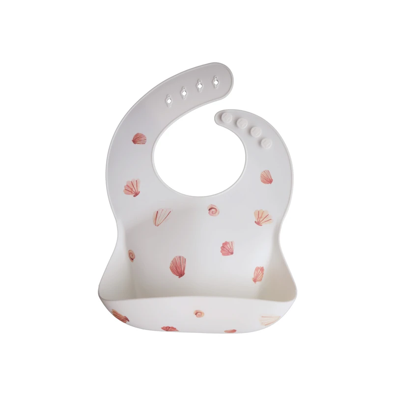 Mushie - Silikon- Lätzchen light Shell