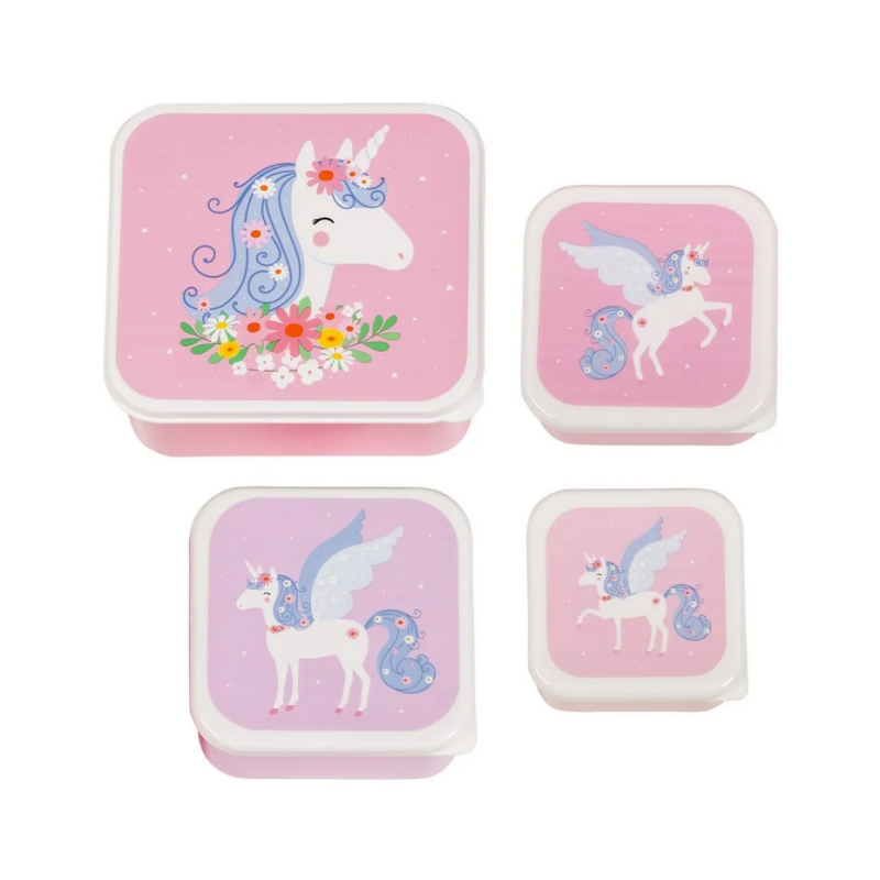 A Little Lovely Company - Brot- und Snackdosen Set: Einhorn